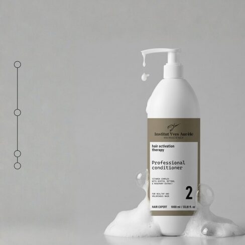 Spülung zur Förderung des Haarwachstums und für mehr Haardichte